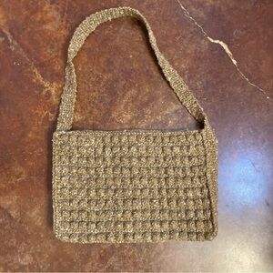 Handmade Knitted Popcorn Shoulder Bag